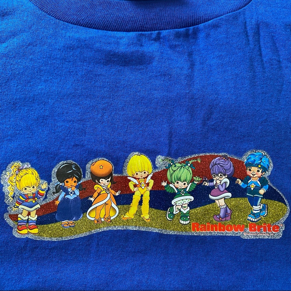 Changes Rainbow Bright Glitter Y2K T Shirt NWT